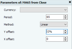 Filtereinstellung über Parameter